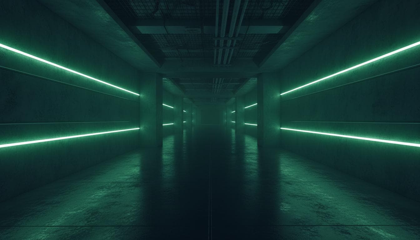 Neon hallway